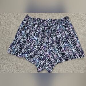 Torrid Black Chevron Pull On Tie Waist Shorts Size 1X